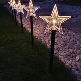 FHS International FHS LED-Leuchtstäbe Stern 5er-Set warmweiß