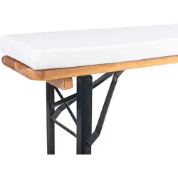 TexDeko 2er-Set Bierbank-Auflage Schaumstoffpolster 220x25x4cm | Mittelhart RG20 Bequeme Auflage für Bierzeltgarnitur Hussen | Sitzpolsterung