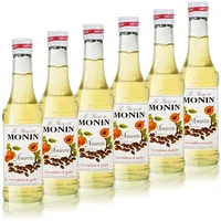 6x Monin Amaretto Sirup, 250 ml Flasche