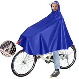 Rawhui Regenponcho Fahrrad Wasserdicht, Regenjacke Fahrrad Damen Herren Unisex Fahrrad Poncho Regencape Fahrrad, Rain Poncho Regen Poncho Cape, Regenponcho Lang für Backpacking Camping Outdoors - Einheitsgröße