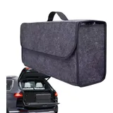 Kofferraum-Organizer Filz Auto Kofferraum Organizer Kofferraumtasche Auto Großes Fassungsvermögen Kofferraumtasche Toolbag Mit Antirutsch-Klett Elastisch Extra Stabile Für Limousine, LKW, Minivan