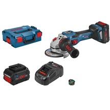 Bosch GWS 18V-15 SC Professional inkl. 2 x 5,5 Ah + Schnellladegerät + GCY 42 Professional + L-Boxx 06019H6102