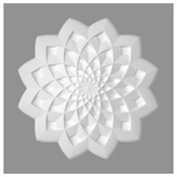 PROVISTON Stuckrosette Polystyrol Durchmesser 631 mm Weiß Deckenrosette - Proviston