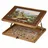 Relaxdays Puzzletisch, Braun,Hellbraun