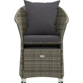 vidaXL Garten-Lounge-Set 2-tlg. grau