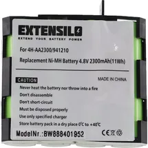 EXTENSILO Akku kompatibel mit Compex Runner, Sport Elite, Performance, SP2.0, SP4.0, Sport Medizintechnik (2300mAh, 4,8V, NiMH)