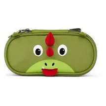 Affenzahn Stiftemäppchen für den Kindergarten, Federmäppchen für Kinder mit Tiermotiv und Ziehzunge Drache - Grün