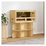 vidaXL Terrarienbasis mit Regal Braun 80 x 40 x 50 cm OSB