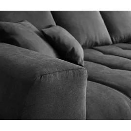 DeLife Ecksofa Josea 300x220 cm Mikrofaser Schwarz Recamiere rechts