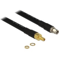DeLock Antennenkabel RP-SMA Stecker/RP-SMA Buchse CFD400 LLC400, 0.4m, schwarz