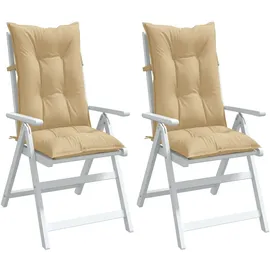 vidaXL Hochlehner Auflage 120 x 50 x 4 cm melange beige 6 St.