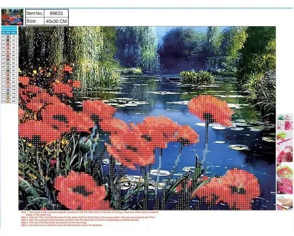 Diamond Painting 30*40cm. Forest lake