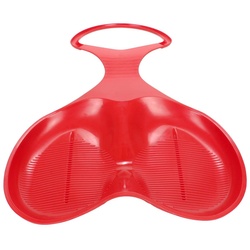 Bubble-Store Schneerutscher Teller-Schlitten aus Kunststoff, Schneerutscher mit ergonomisch geform (Rutschteller ergonomisch geformt), Porutscher Schneeflitzer Rutschteller Kinder Rodel Schneerutscher rot