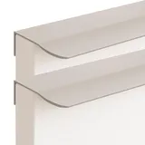 Unsichtbare Griffe Aluminiumlegierung Möbelgriffe Schrankgriffe Verdeckter Schubladengriff Fingerkantenzuggriff Kabinett Griffe Kaschmir Grau 2 Stück (Overall length 800mm)