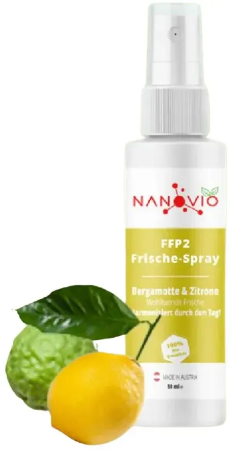 Nanovio Ffp2 Frische-Spray - Bergamotte & Zitrone Duft Spray 50 ml