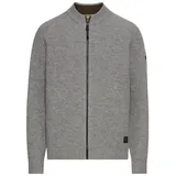 CAMEL ACTIVE Strickjacke aus reiner Lammwolle in Steingrau | Gr.: XL