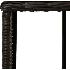 vidaXL Whirlpool-Umrandung Schwarz Poly-Rattan und Massivholz Akazie