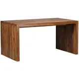 FineBuy Design Natur Sheesham Massivholz Büro Schreibtisch 160 x 80 x 76 cm