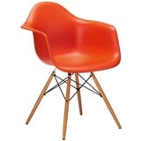 Vitra Stuhl Eames Plastic Armchair DAW 83x63x59 cm poppy red rot, Gestell: Ahorn, Designer Charles & Ray Eames