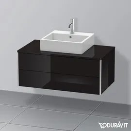Duravit XSquare Waschtisch-Unterschrank XS491104040, 100x40x54,8cm, 2 Schubkästen, Schwarz Hochglanz