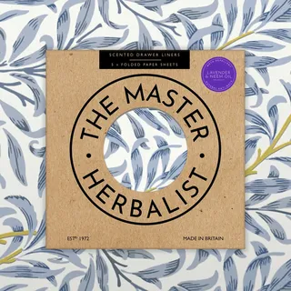 The Master Herbalist | Duftendes Schrankpapier Lavendel & Niemöl | Schubladeneinlagen | William Morris Design | 5 Blatt | Gefaltet | Mit ätherischen Ölen