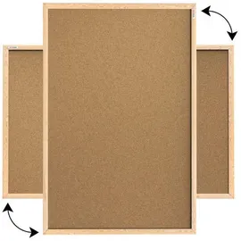 ALLboards Pinnwand mit Holz Rahmen 150x100cm Korktafel Korkwand Pinnwand Kork