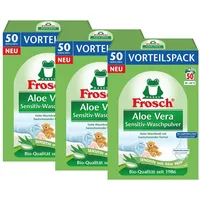 Frosch sensitiv Waschpulver Aloe Vera 3,3kg - Hohe Waschkraft (3er Pack)