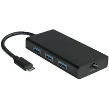 Value USB 3.2 Gen 1 Typ C zu Gigabit Ethernet Konverter + Hub