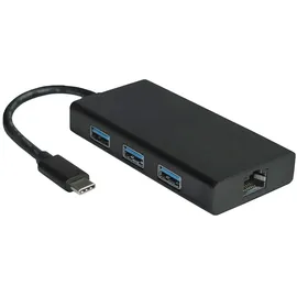 Value USB 3.2 Gen 1 Typ C zu Gigabit Ethernet Konverter + Hub