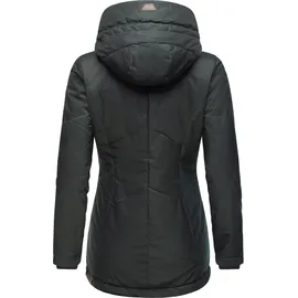 Ragwear Damen warme wasserdichte Winterjacke mit Ziernähten und kuscheliger Kapuze Gordon Intl Dark Olive22 Gr. XL - XL