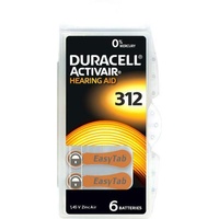 30 Duracell Activair Typ 312 / DA 312 Zink-Luft Hörgerätebatterien 6er Blister