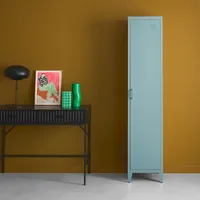 Sweeek Kinderzimmerschrank aus hellblauem Metall, 3 Ablagen - Soho