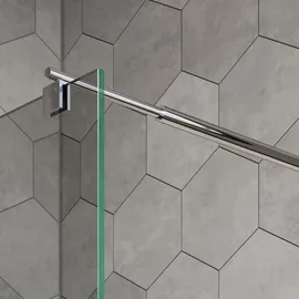 Bernstein Walk-In Nano Echtglas Klarglas 90cm