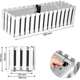 Prosperplast Boardee Fencycase 58 x 18 x 16,2 cm Weiß