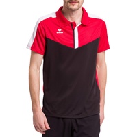 Erima Herren Squad Poloshirt, rot/schwarz/weiß, L