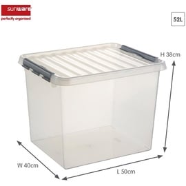 SUNWARE Q-line Aufbewahrungsbox 52,0 l transparent