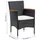 vidaXL Gartenstuhl 60,1 x 58 x 47,9 cm schwarz 4 St.