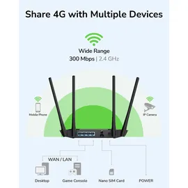 Cudy LT400 N300 Wi-Fi 4G LTE Cat4