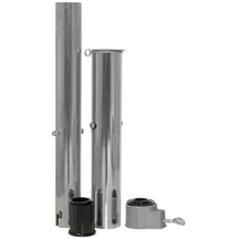 DELSCHEN Bodenhülse Metall 53 cm Silber