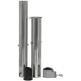 DELSCHEN Bodenhülse Metall 53 cm Silber