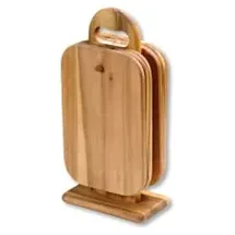 KESPER Frühstücksbrettchen Set 7-tlg. aus Akazienholz 15 x 9 x 32 cm Holz