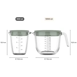Mepal Messbecher Chef it 500 ml mit Deckel - navy