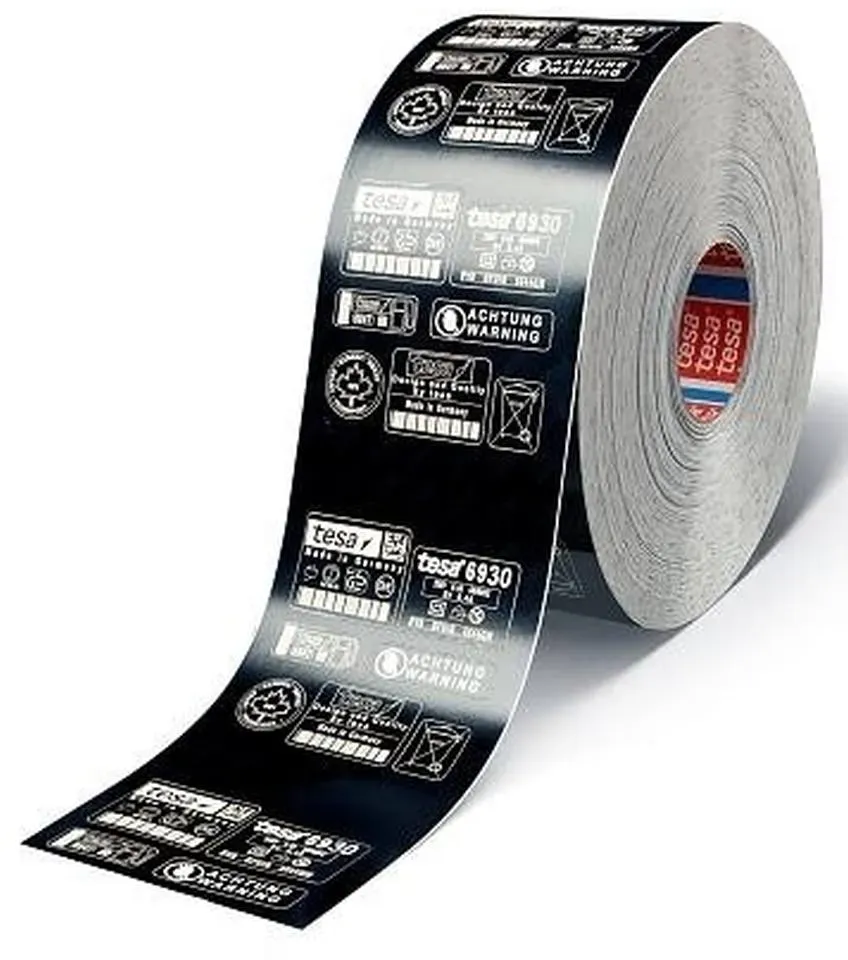 tesa 6930 Laserfolie 120mmx50m schwarz/weiß (matt)