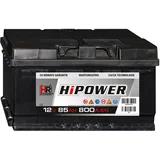 HR HiPower Autobatterie 12V 85Ah 800A Starterbatterie 75Ah 80Ah 88Ah 90Ah