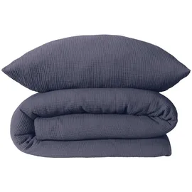 SCHIESSER Molly Uni Indigo 135 x 200 cm + 80 x 80 cm