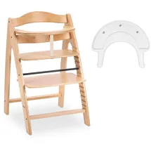 hauck Arketa Hochstuhl mit Klick-Spielbrett (ohne Spiel), Beech