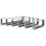 HEVVA Möbelfuß Möbelfüße GRAZ - 7 Größen von 20-50 cm - Kommodenbeine, Schrankfüße, (Set-Option: Sie können entweder 1 Stück oder ein Set von 2 Stück kaufen) weiß 10 cm x 20 cm