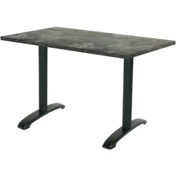 Restootab Tisch Bazila 160x80cm - Modell metallisierter Stein