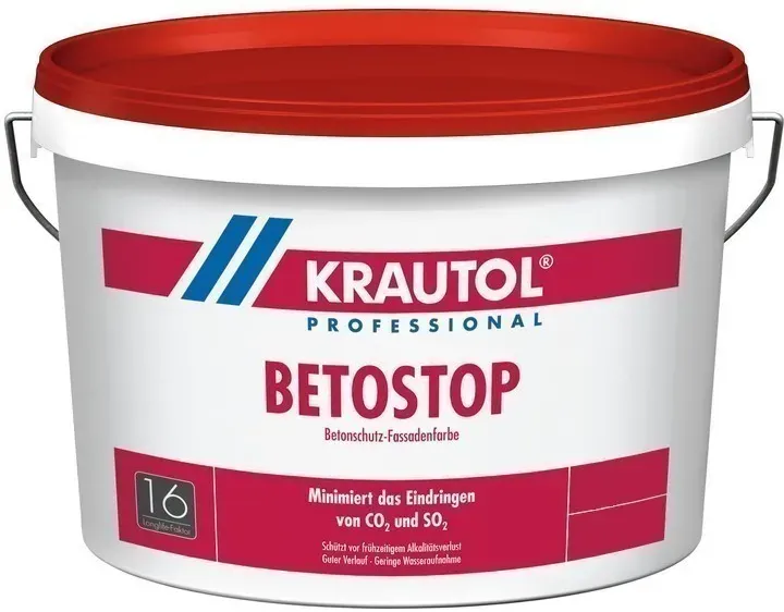 KRAUTOL BETOSTOP | Betonschutz-Fassadenfarbe - weiß - 12,5ltr