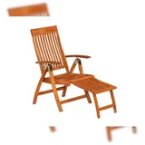 Merxx Comodoro Klappsessel mit Fußteil 62 x 63 x 110 cm braun